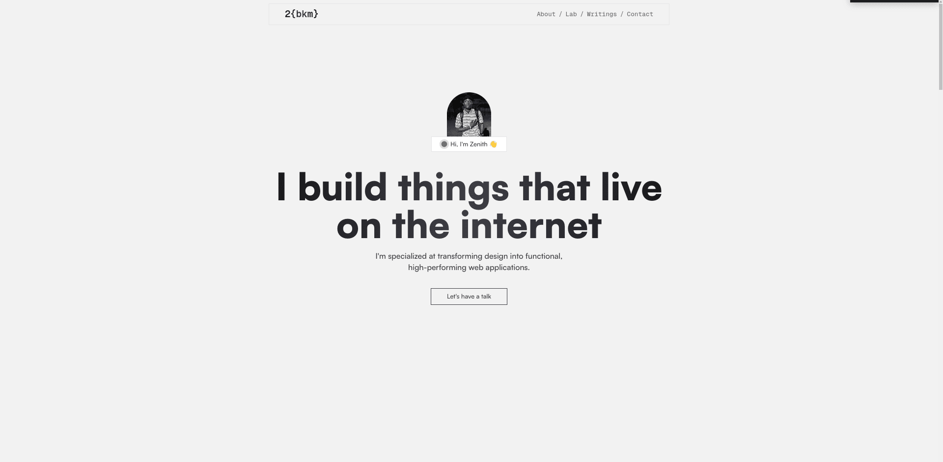Framer Ground Developer portfolio